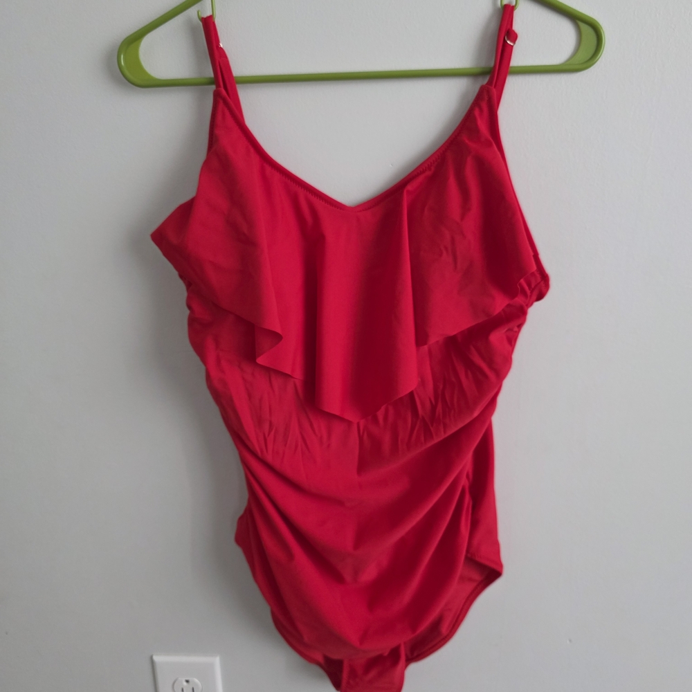 Red Womens One Piece Swimsuit NWT